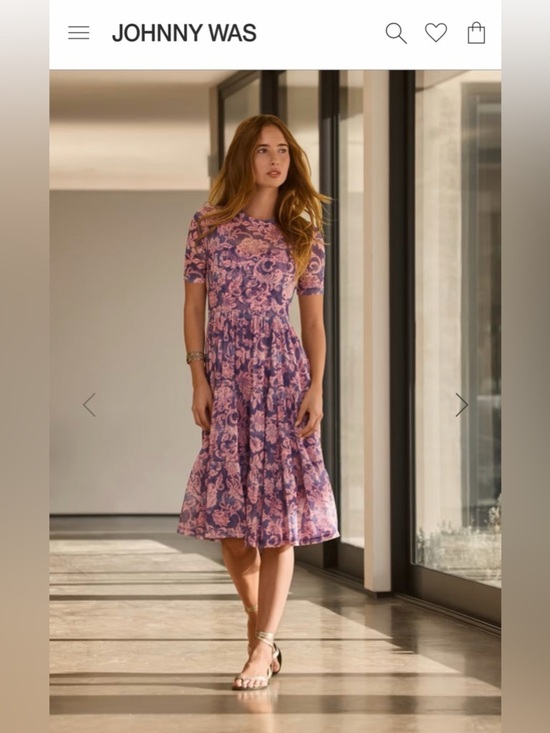 Johnny Was Dresses & Skirts - Johnny Was FLORENTINA MESH TIERED DRESS Small